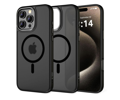 Etui do telefonów TECH-PROTECT Magedge Magsafe do iPhone 16 Pro Max Matte Black/Gunmetal 5906302311200